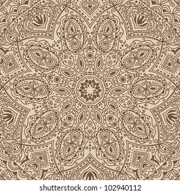 ornamental lace pattern, circle background with many details, looks like crocheting handmade lace, seamless texture