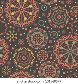 ornamental lace pattern, circle background with many details, looks like crocheting handmade lace, seamless texture