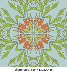 Ornamental lace pattern, circle background with many details, looks like crocheting handmade lace