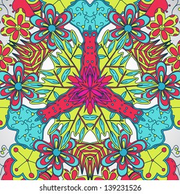 Ornamental lace pattern, circle background with many details, looks like crocheting handmade lace