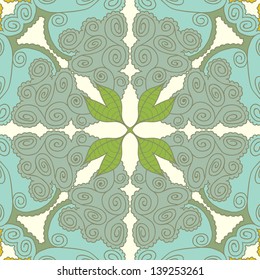 Ornamental lace pattern, circle background with many details, looks like crocheting handmade lace