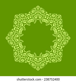 ornamental lace pattern, circle background with many details