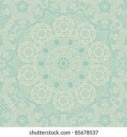 ornamental lace pattern, circle background with many details, looks like crocheting handmade lace, seamless texture