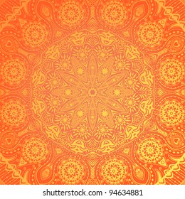 ornamental lace pattern, circle background with many details, looks like crocheting handmade lace, seamless texture