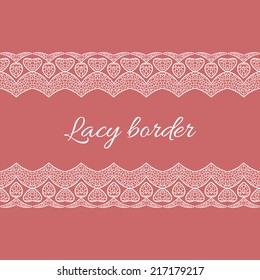 Ornamental lace pattern doily border