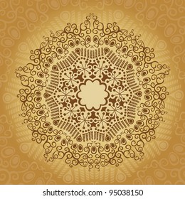 ornamental lace pattern, square background with many details, looks like crocheting handmade lace