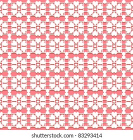 Ornamental lace pink pattern. Seamless vector background.