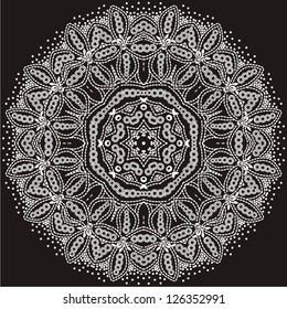 Ornamental lace round.