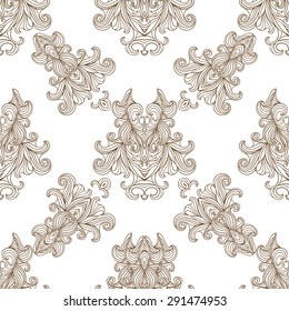 Ornamental Lace Seamless Pattern with Ornate detailed Ornament. Useful for Packaging, Invitations, Gift Cards and Scrapbooking. Vector Vintage art traditional, Islam, arabic, indian, ottoman motifs
