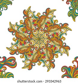 Ornamental Lace Seamless Pattern with Ornate detailed Ornament. Useful for Packaging, Invitations, Gift Cards and Scrapbooking. Vector Vintage art traditional, Islam, arabic, indian, ottoman motifs