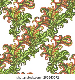 Ornamental Lace Seamless Pattern with Ornate detailed Ornament. Useful for Packaging, Invitations, Gift Cards and Scrapbooking. Vector Vintage art traditional, Islam, arabic, indian, ottoman motifs