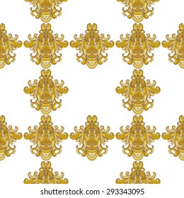 Ornamental Lace Seamless Pattern with Ornate detailed Ornament. Useful for Packaging, Invitations, Gift Cards and Scrapbooking. Vector Vintage art traditional, Islam, arabic, indian, ottoman motifs