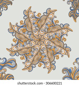 Ornamental Lace Seamless Pattern with Ornate detailed Ornament. Useful for Packaging, Invitations, Gift Cards and Scrapbooking. Vector Vintage art traditional, Islam, arabic, indian, ottoman motifs