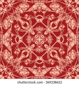 Ornamental lace tile pattern