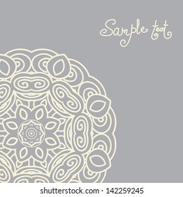 Ornamental lace vector card