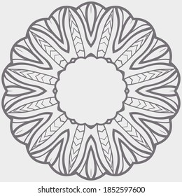 Ornamental laced snowflake, rosette, mandala. Vector illustration for design