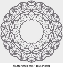 Ornamental laced snowflake, rosette, mandala. Vector illustration