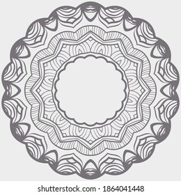 Copo de nieve encalado, rosette, mandala. Ilustración vectorial para el diseño