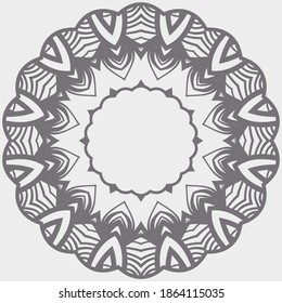 Ornamental laced snowflake, rosette, mandala. Vector illustration for design