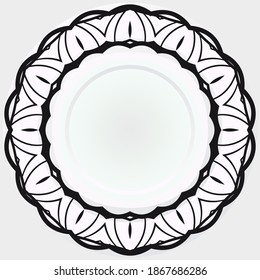 Ornamental laced snowflake, rosette, mandala. Vector illustration for design