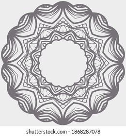 Schneeflocken mit Zierlack, Rosette, Mandala. Vektorgrafik für Design