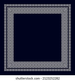 Ornamental laced  vector frame,  on dark background