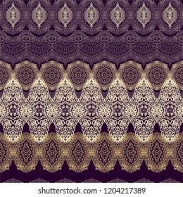 Ornamental laced vector texture, seamless ornament, oriental style