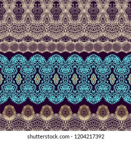 Ornamental laced vector texture, seamless ornament, oriental style