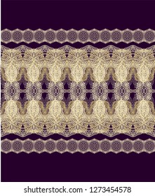 Ornamental laced vector texture, seamless ornament, oriental style