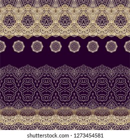 Ornamental laced vector texture, seamless ornament, oriental style