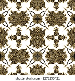 Ornamental laced vector texture, seamless ornament, oriental style