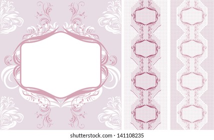 Ornamental lacy borders for design. Vector