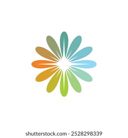 Ornamental Leaves Flower Logo Template Illustration Design