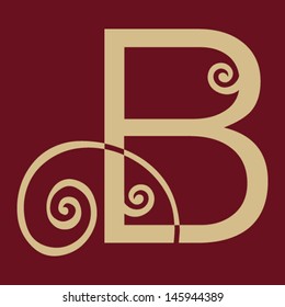 ornamental letter B
