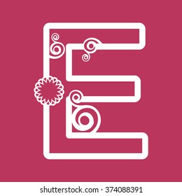 ornamental letter E