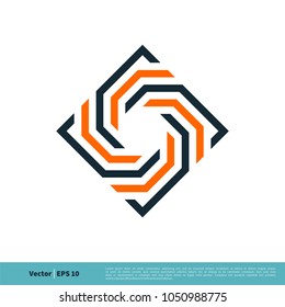 Ornamental Line Decorative Star Geometric Icon Vector Logo Template Illustration Design. Vector EPS 10.