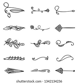 Ornamental lines and stripes doodle of free hand drawing sketch vector