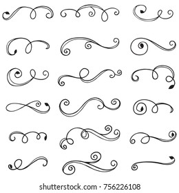 Ornamental lines and stripes doodle of free hand drawing sketch vector