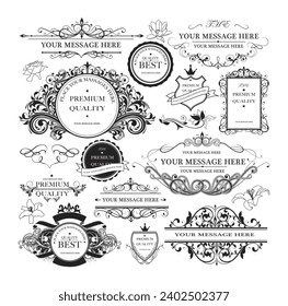 Ornamental logo collection art vintage