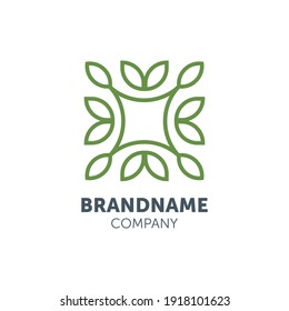 Ornamental logo design with geometry
