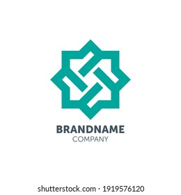 ornamental logo design with geometry