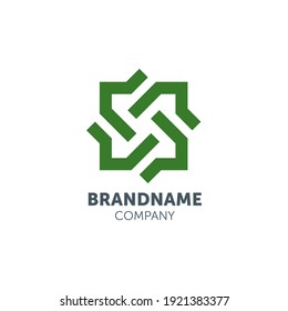 diseño de logotipo ornamental con geometría