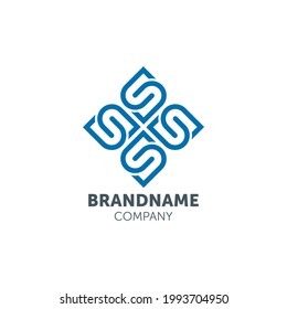 Ornamental logo design with geometry