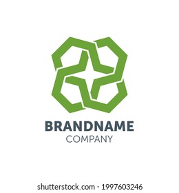 Diseño de logotipo ornamental con geometría
