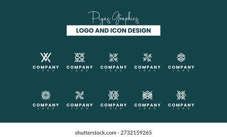 Conjunto de logotipo ornamental para identidad elegante