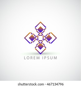 Ornamental logo template design vector
