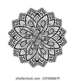 ornamental lotus flower, vector artwork