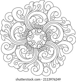 Ornamental lotus pattern graphic vector. abstract, oriental style, flower, for textile printing, logo, wallpaper lotus 