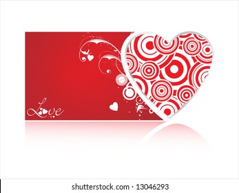 ornamental love card vector illustration