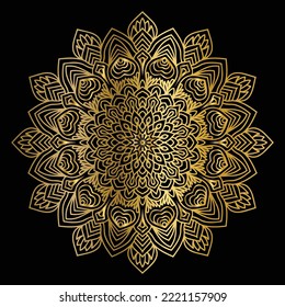 ornamental luxury gold mandala background